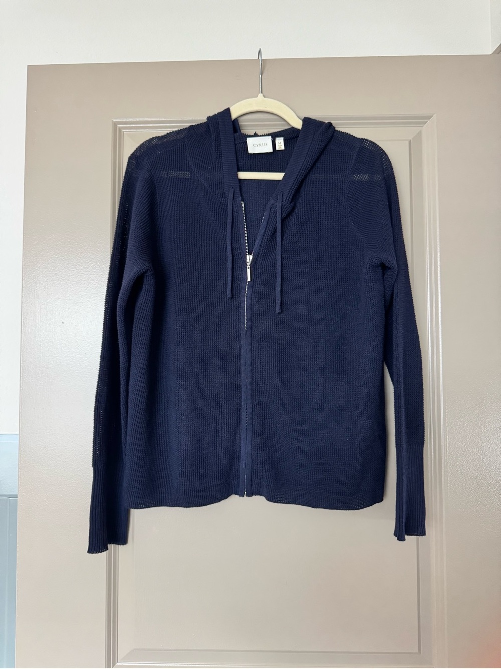 Cyrus Zip-Up Mesh Hooded Sweater